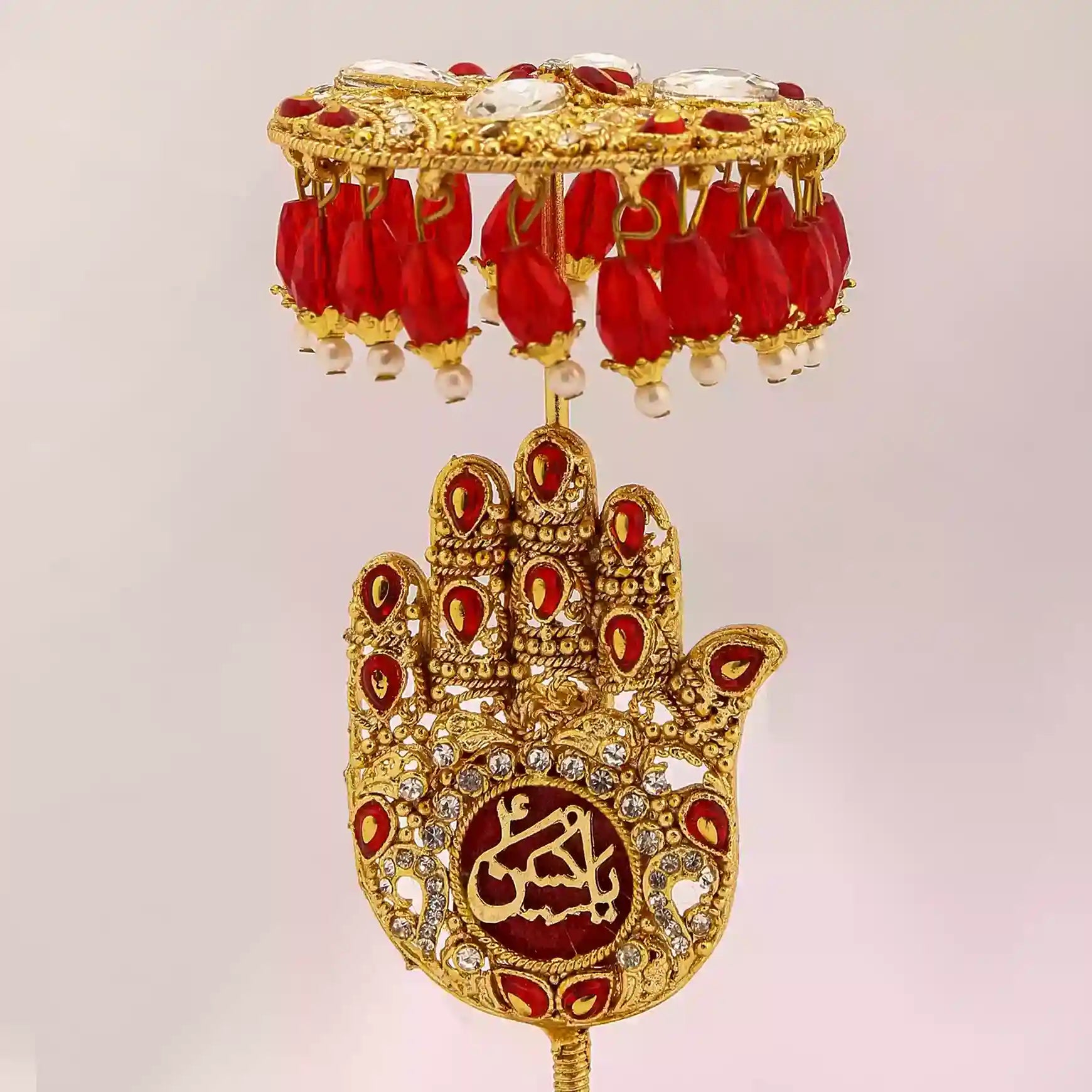 Graceful Stone Adorned Umbrella with Panja Stand for Ya Hussain as 1