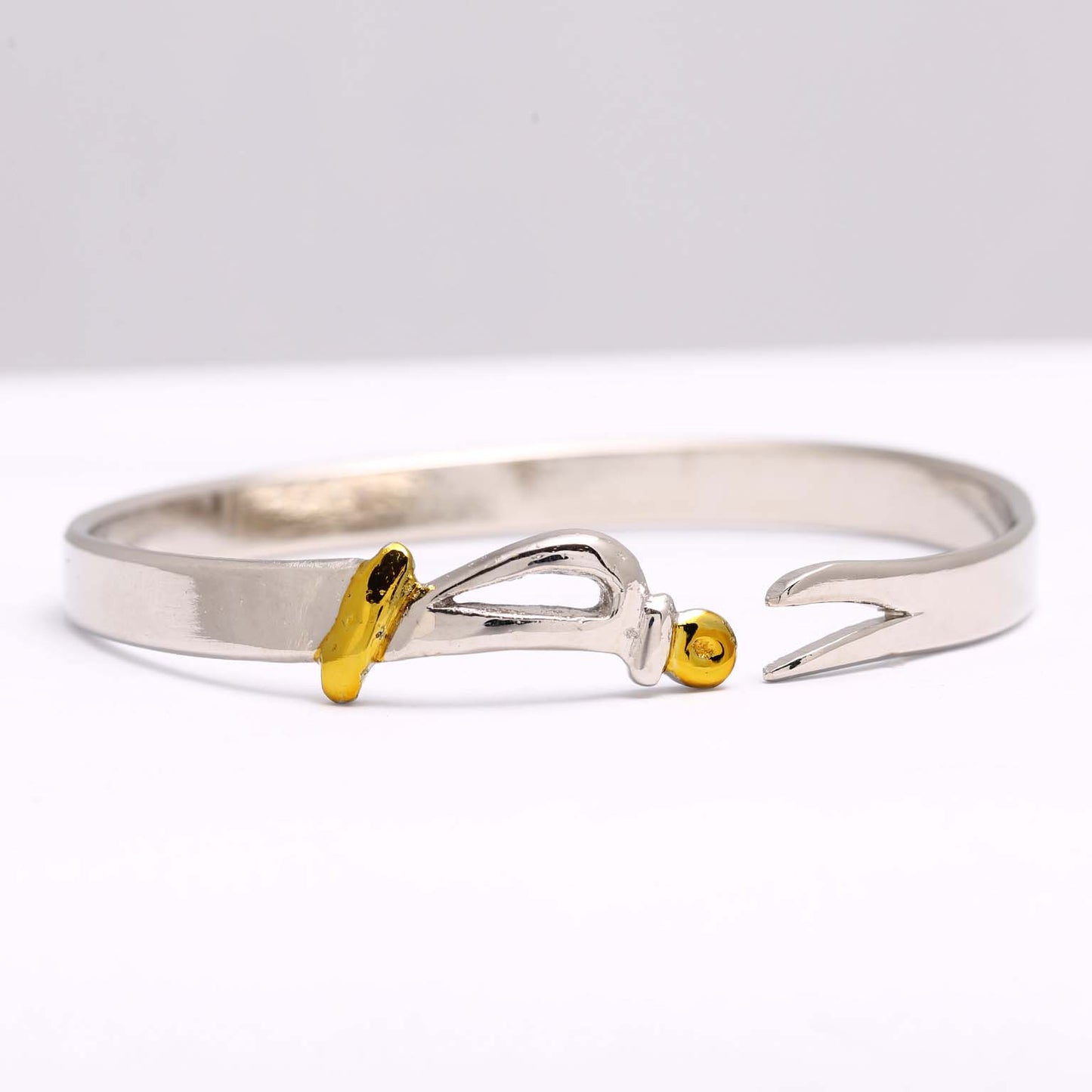 Zulfiqar Kara Bracelet Silver and Golden Kara