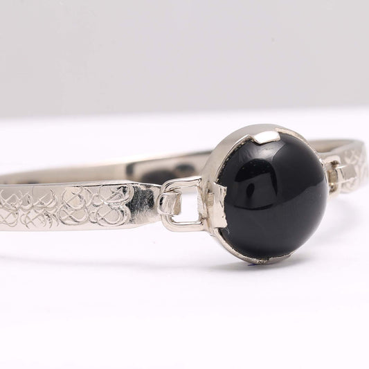 Black Aqeeq Bracelet Ladies Round Aqeeq Kara