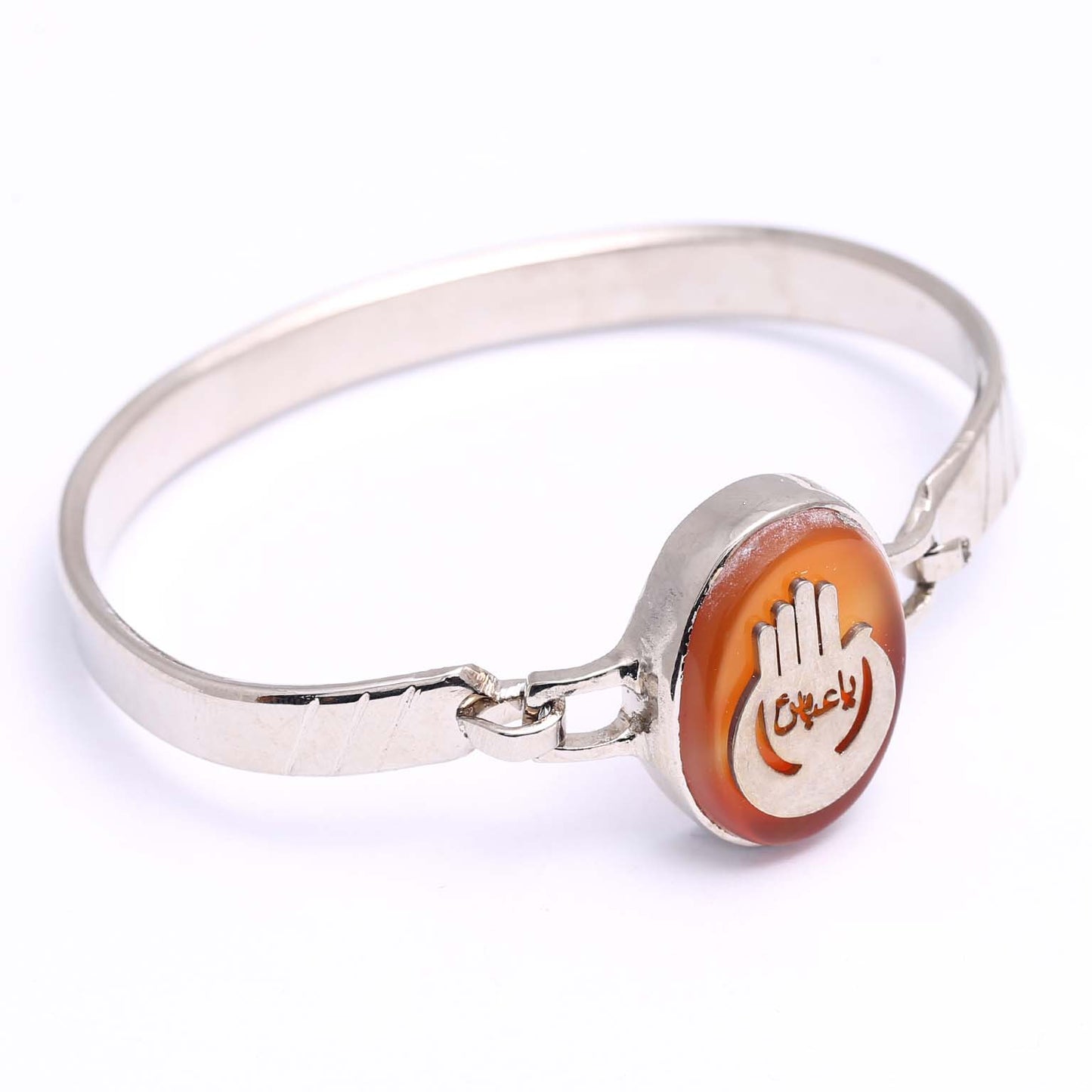 Aqeeq Bracelet Kara Silver Panja Hazrat Abbas (as)