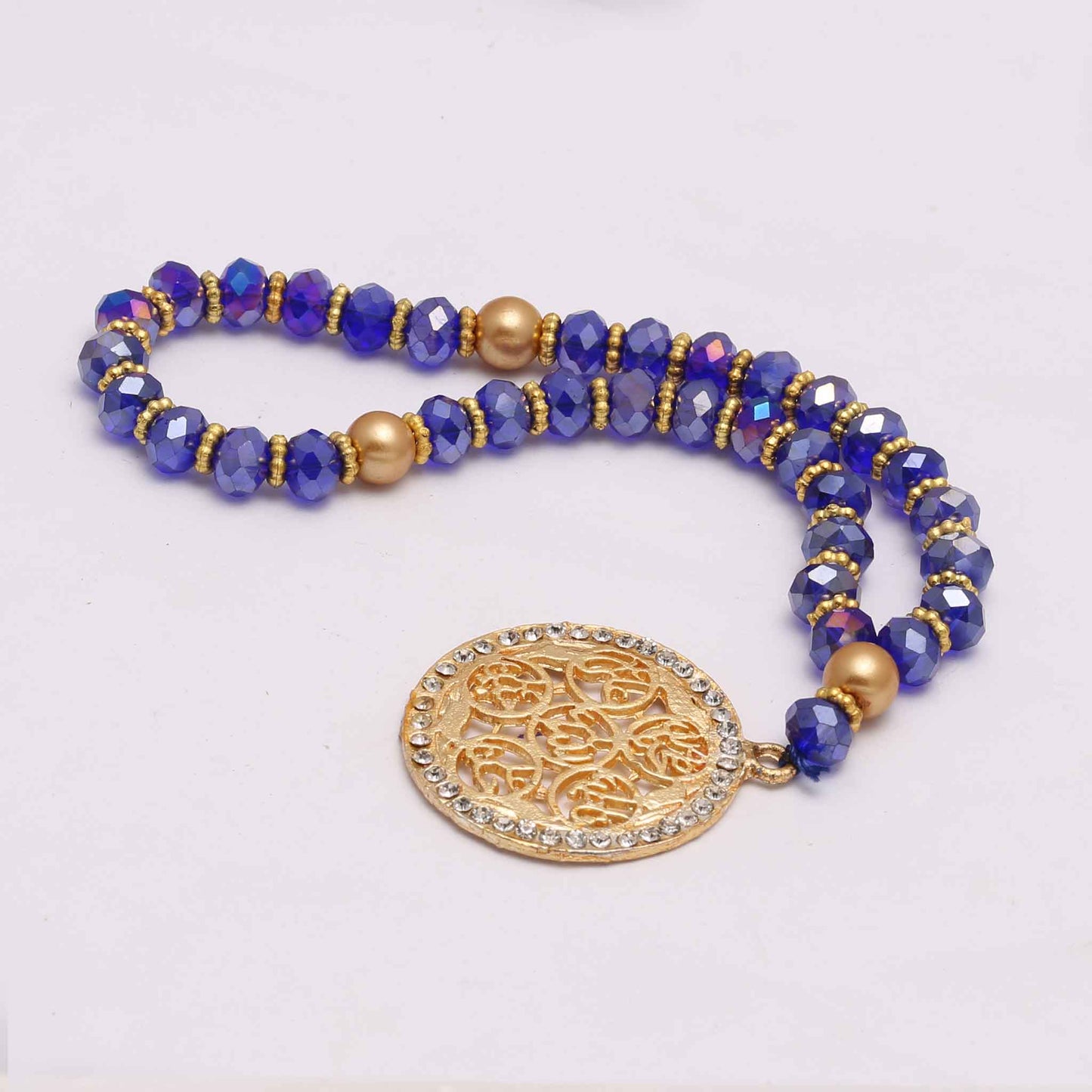 Luxurious Blue Tasbeeh with Punjatan as Names Pendant