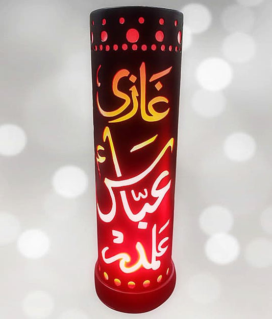 Lamp Ya Ghazi Abbas Alamdar (a.s) name for Azakhana in PVC