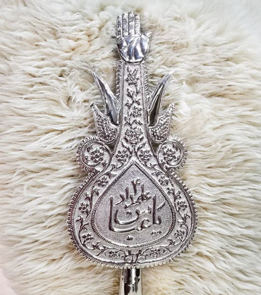 Traditional Designed Ya Abbas Alamdar (a.s) Silver Panja.