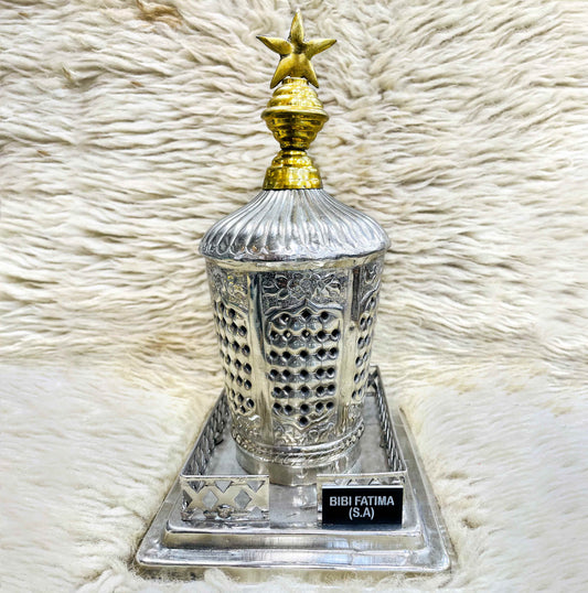 Enchant with Divine Splendor New Arrival German Silver Roza of Bibi Fatima (sa) for Your Home Azakhana