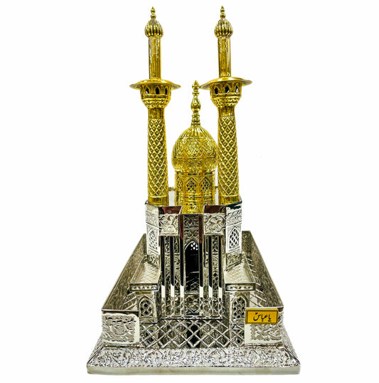 Roza Mubarak Ya Abbas (as) in German Silver & Golden Polish Zarih (New Arrival)